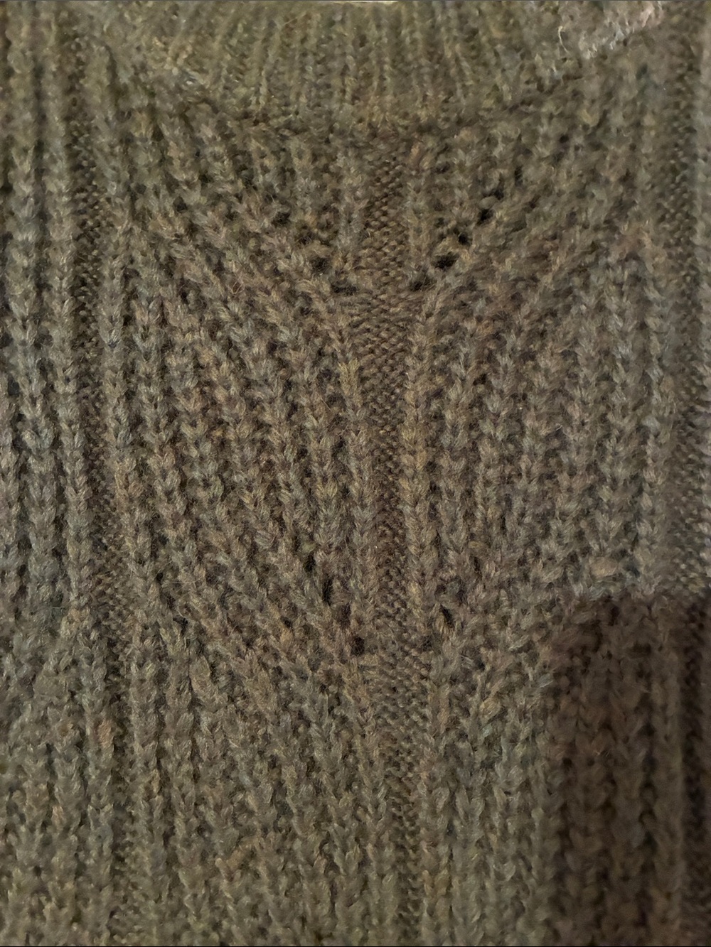Madewell Olive Green Chunky Knit Sweater Vest - Picture 3 of 4